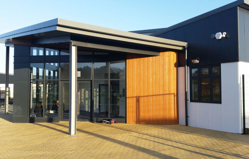 Drylining & Cladding at Avonwood Primary
                        School, Dorset cladding contractors in UK